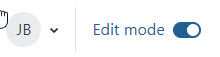 image of Moodle edit mode toggle