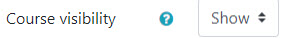 Moodle Show/Hide setting